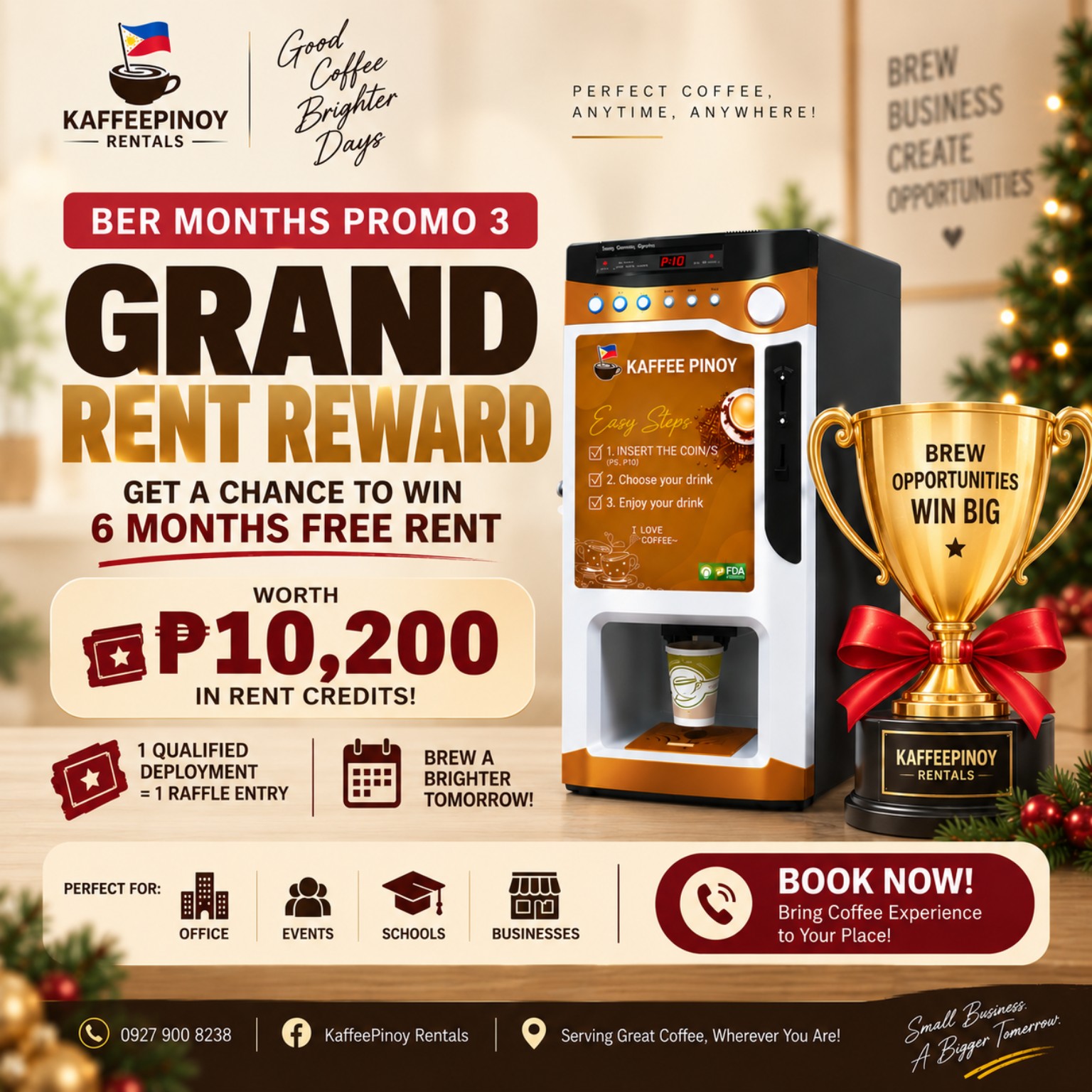 KaffeePinoy BER Months Promo 3 Grand Rent Reward