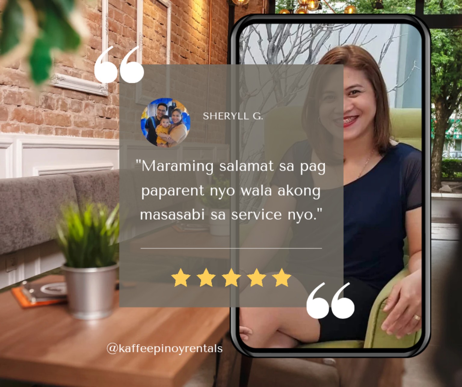 Client review from Sheryll G.